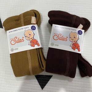 NWT Silly Silas - 2x footed tights (1-2 years)